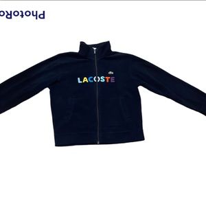 Lacoste logo navy fleece jacket